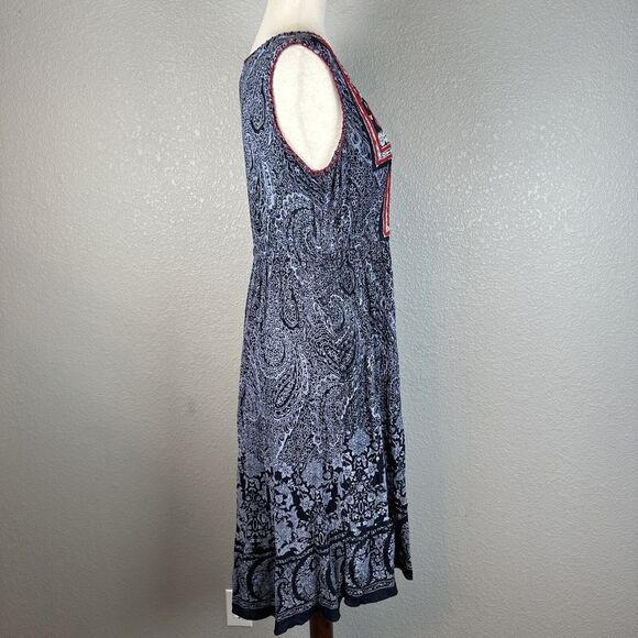 California Moonrise Women Boho Midi Dress M Medium Multicolor Beaded Embroidered - Picture 5 of 7